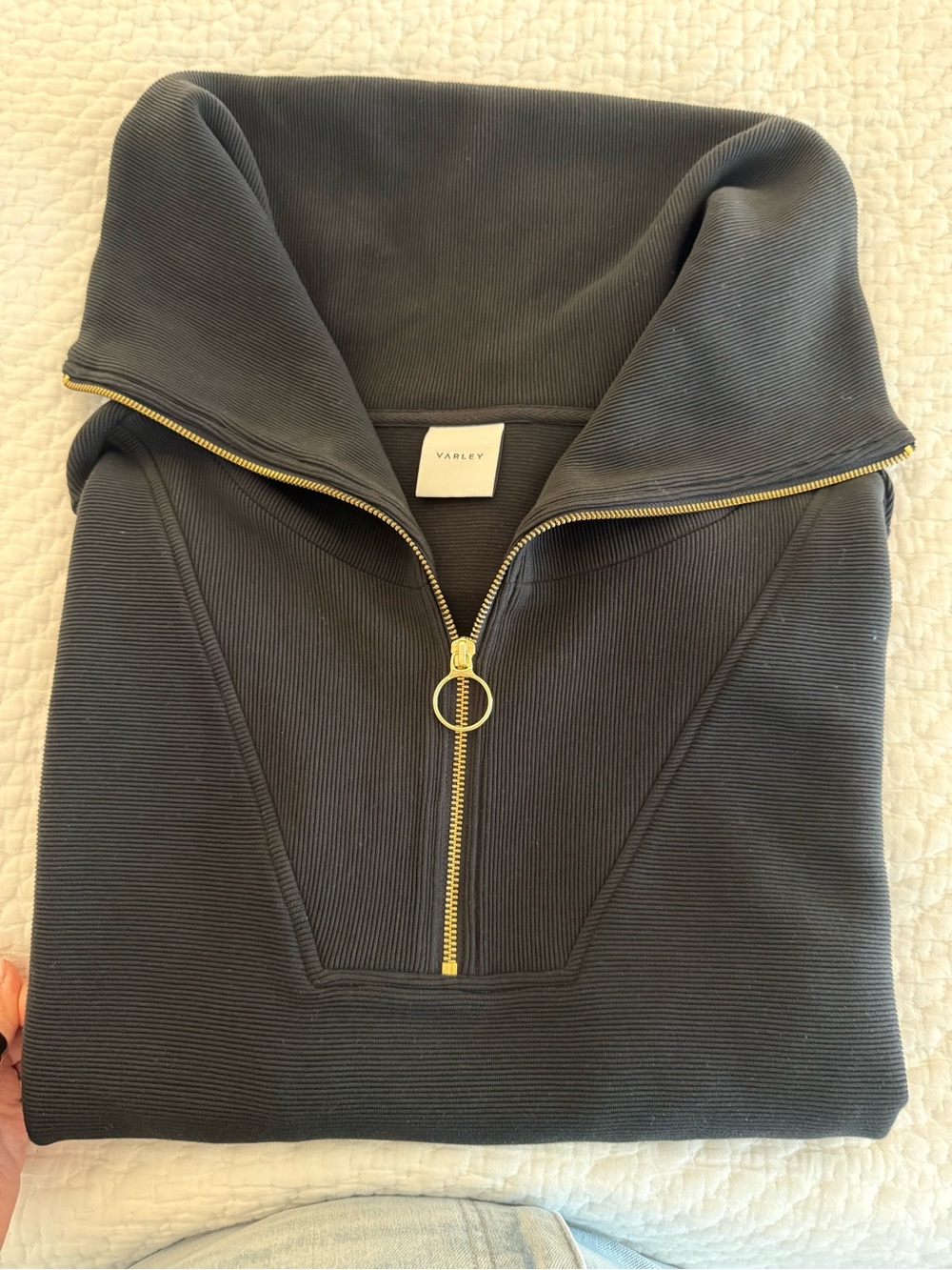 Varley Vine half zip Pullover - Black Large